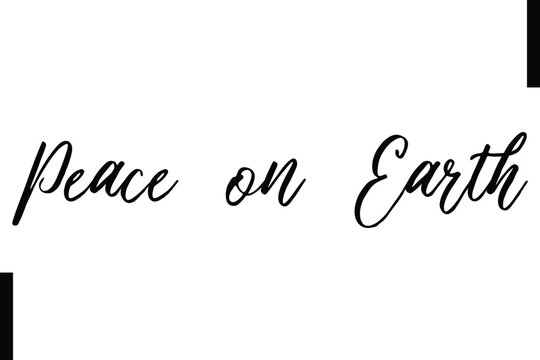 Peace on Earth text christmas holiday quotes istalist typography