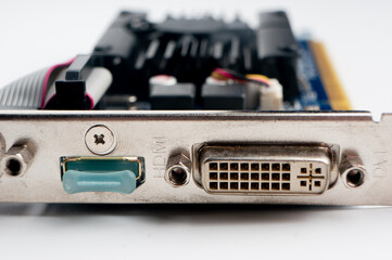 A board with connectors for connecting peripheral and video devices