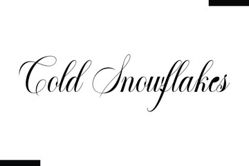 Cold Snowflakes Christmas snowman quotes text typography