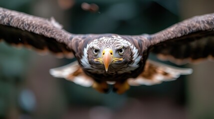 Fototapeta premium Majestic Eagle in Flight Powerful Bird Wildlife Photography Close Up