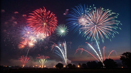 Obraz premium New Year fireworks background