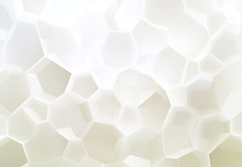 Obraz premium Abstract paper Hexagon white Background Abstract. Embossed paper circles white background, light, and shadow 