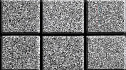 Gray textured paving stones arranged in a square pattern, white isolate background.