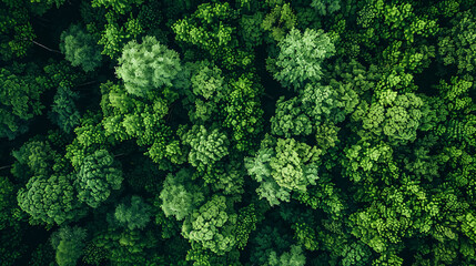 Fototapeta premium aerial view of a forest