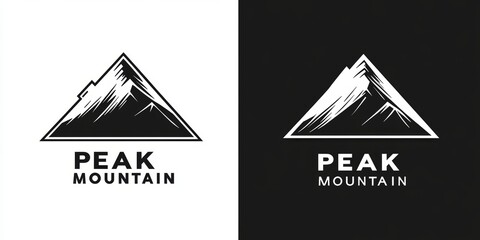 Minimalist Mountain Logo Design for Adventure and Outdoor Activities
