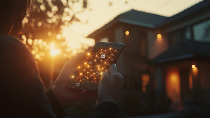 スマートフォンで操作する不動産ネットワーク