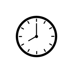 Time and Clock icons vector. Clocks icon design, 8 am or 8 pm clock icon