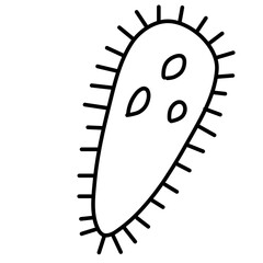 Germ bacteria arranged in thin line style
