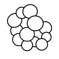 Germ bacteria arranged in thin line style