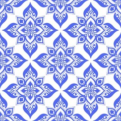 Flower Pattern Ethnic Geometric native tribal boho motif aztec textile fabric carpet mandalas African