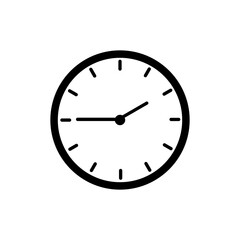 Time and Clock icons vector. Clocks icon design, 01.45 am or 01.45 pm clock icon