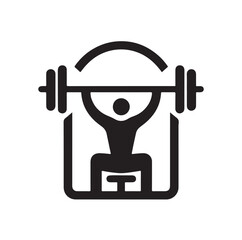 Gym logo Silhouette vector illustration