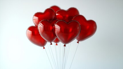 red heart shaped balloons