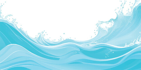 Fototapeta premium Transparent abstract soft green and blue abstract water color ocean wave texture background. Banner Graphic Resource as background for ocean wave and water wave abstract graphics 