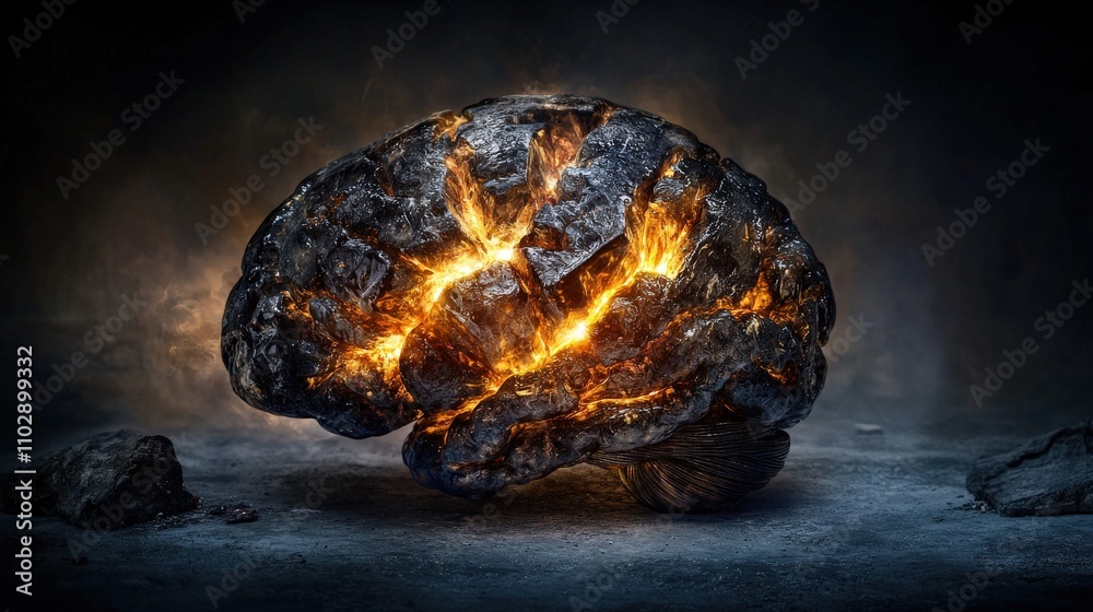 Poster dynamic brain visualization abstract art digital world futuristic environment engaging conceptual vi