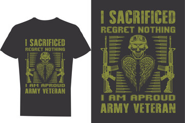 vector design, military veteran t-shirt
