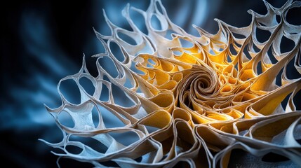 Obraz premium Intricate paper folds creating abstract shapes studio art photography abstract environment close-up creativity explored