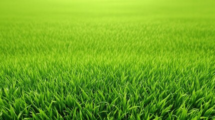 Obraz premium Freshly cut lawn with a few blades hanging over the edge, grassy terrain, freshly cut grass