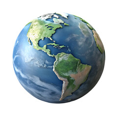 Fototapeta premium Realistic earth planet isolated image