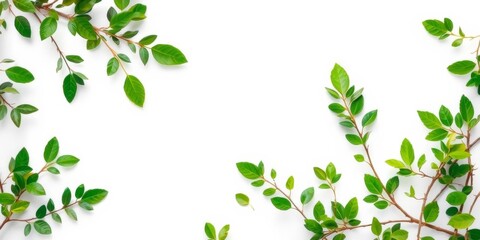 A white blank piece of paper surrounded by lush green leaves and branches in a bush mockup, design, inspiration