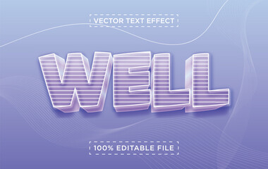3D Vector Fully Editable Object Text Effect