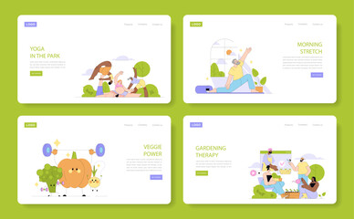 Healthy Lifestyle. Flat Vector Illustration