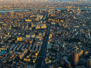Sunset Over The Tokyo City Japan