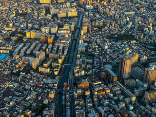 Sunset Over The Tokyo City Japan