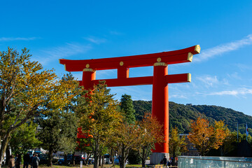 京都岡崎の平安神宮大鳥居