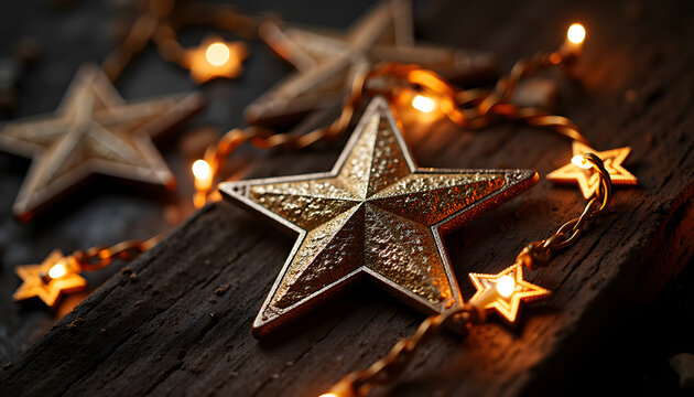 Abstract garland of stars of David