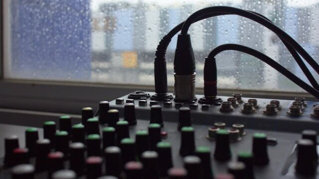 Sound mixer adjusting knobs