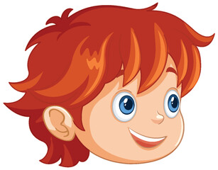 Happy Red-Haired Boy Illustration