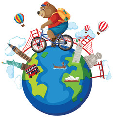 Bear's Global Adventure on Bicycle