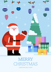 Happy Merry Christmas with Santa