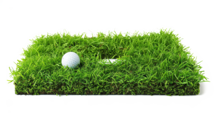 Golf Ball on Putting Green: A Perfect Shot