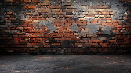 A minimalist and versatile empty brick wall perfect for various designs.