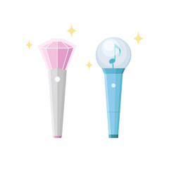 K-pop pink and blue lightstick