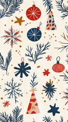 seamless pattern with christmas trees