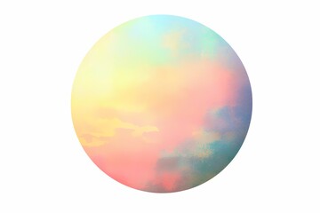 Soft Pastel Circular Abstract Design with Colorful Swirls and Hues