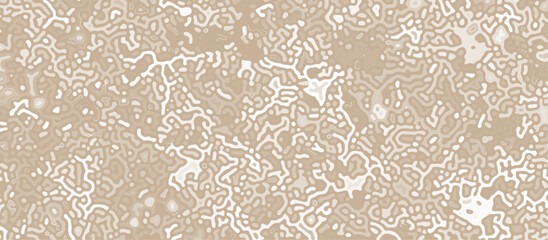 Monochrome Turing reaction background. Abstract diffusion pattern with chaotic shapes. Vector illustration.