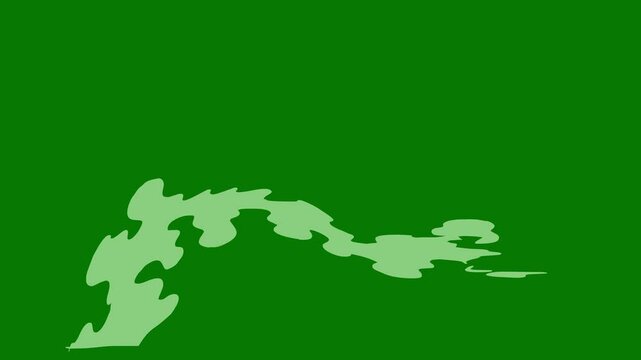 Animated vector Smoke effect Green Screen 4k video. (motion graphics)