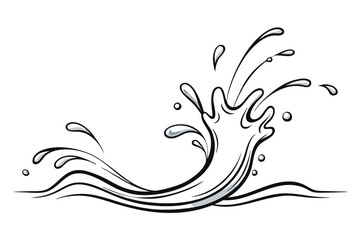 Water Splash Vector Illustration for Creative Projects