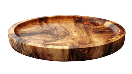 wooden bowl isolated on white background