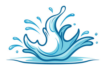 Water Splash Vector Illustration for Creative Projects