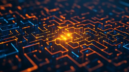 Abstract Digital Network Connection