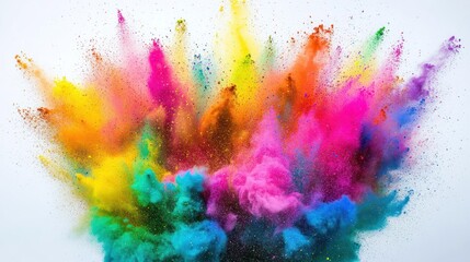A vibrant explosion of colored powder creating a dynamic and artistic visual effect.