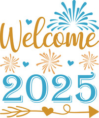 Fototapeta premium happy new year design cut files