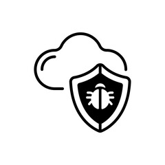 Cloud Technology Element Icon Design - Luxury Vector Line Art Illustration