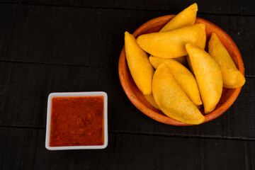 Fried empanadas, typical Colombian food