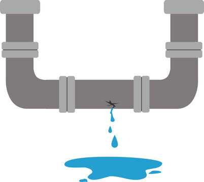Leaking pipe Illustration 